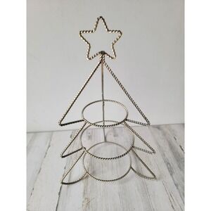 vintage Metal tree dessert plate stand Xmas home decor kitchen unique figure